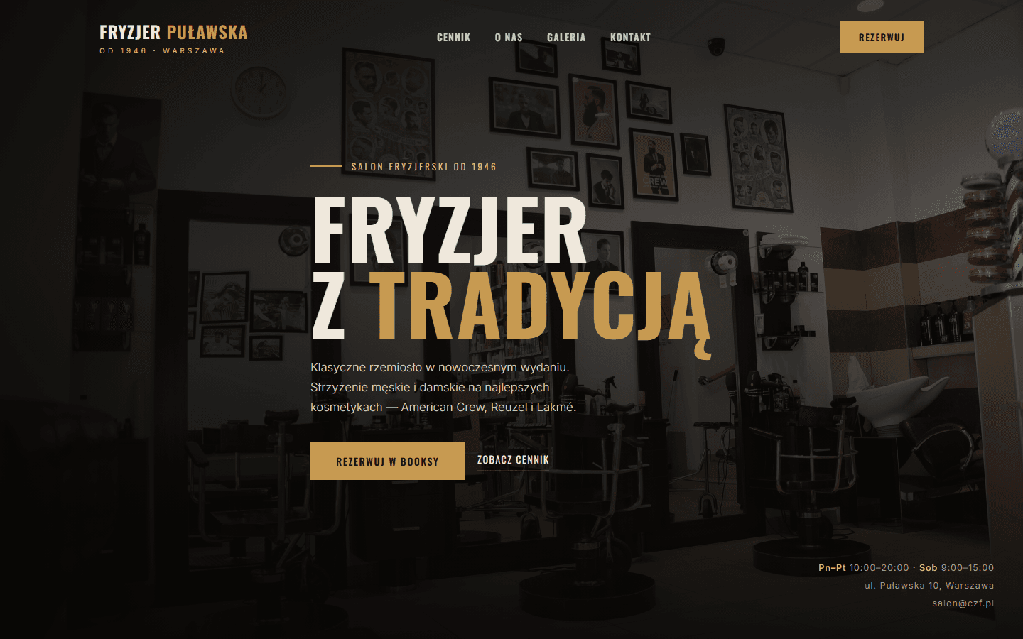 Fryzjer Puławska, nowa strona po metamorfozie